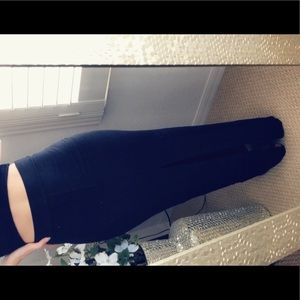 Front slit maxi skirt